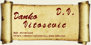 Danko Vitošević vizit kartica